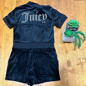 Juicy couture Gothic Crystals velour jumpsuit S